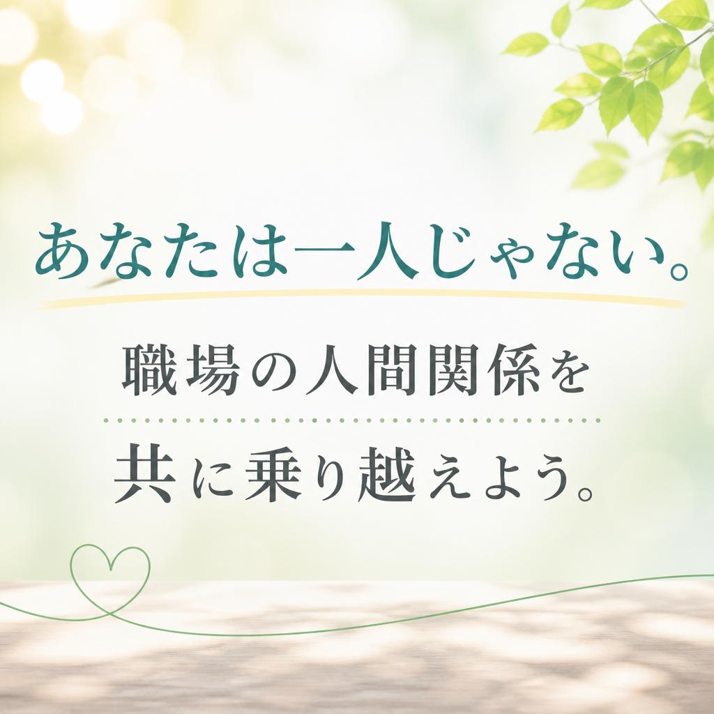 あなたは一人じゃない。職場の人間関係を共に乗り越えよう。