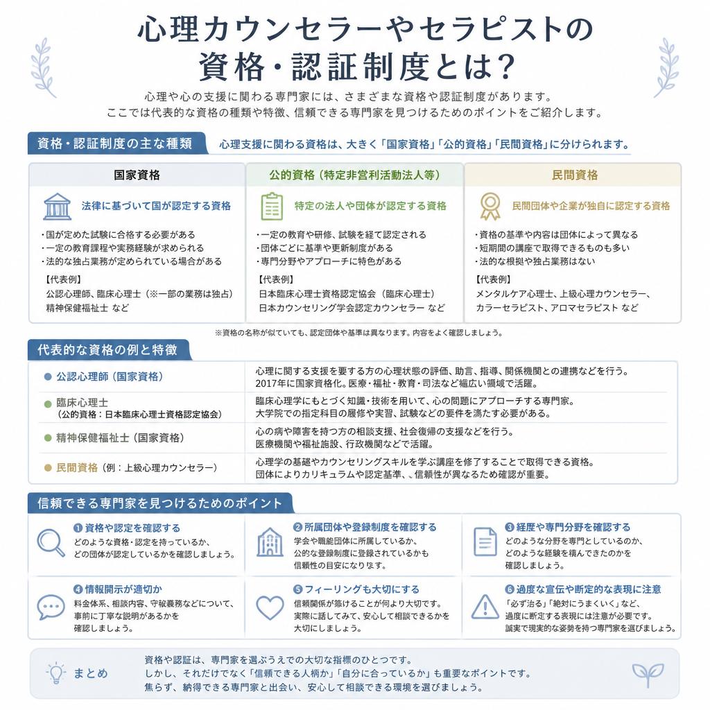 カウンセリングの資格 - 知っておくべきこと