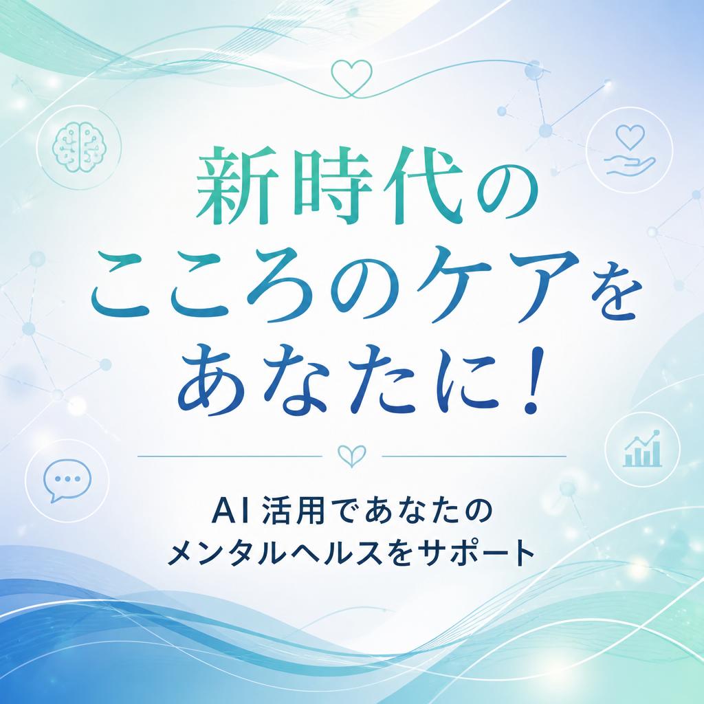 新時代のこころのケアをあなたに！ AI活用であなたのメンタルヘルスをサポート