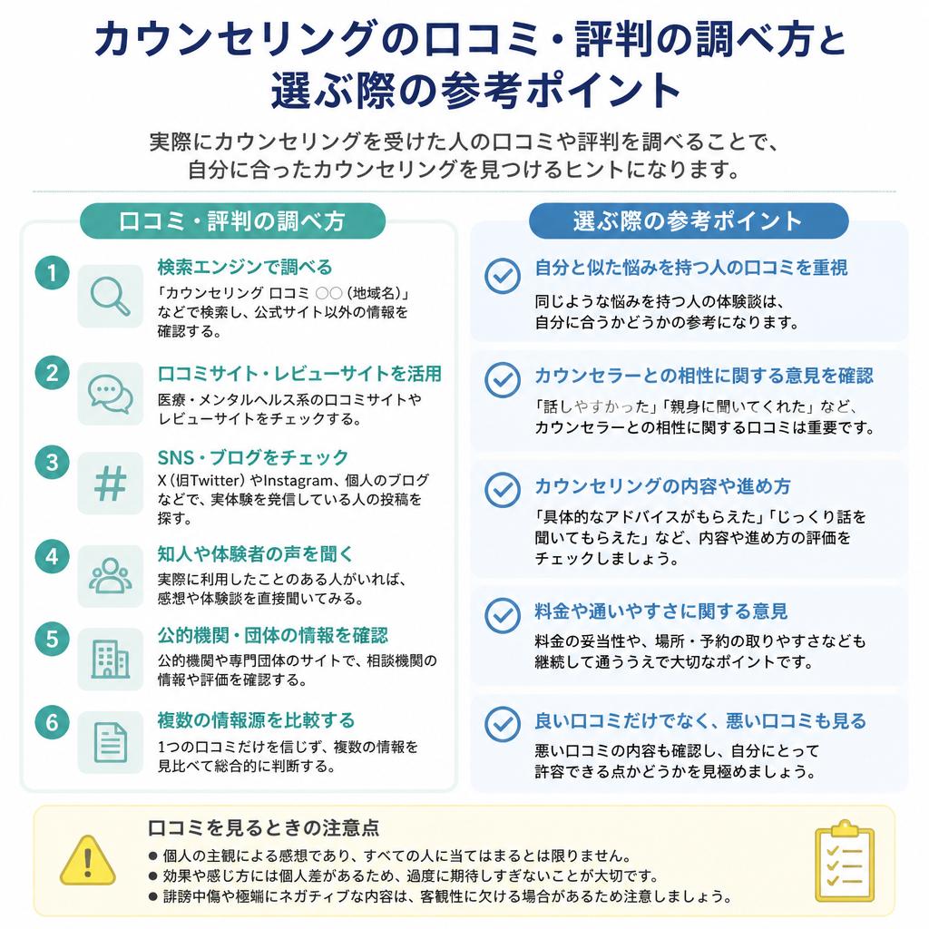4. 口コミや評判を調べる