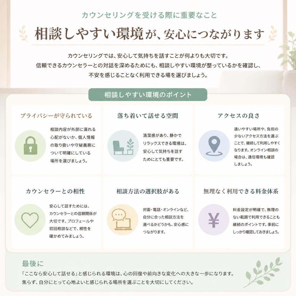7. 相談しやすい環境を見極める