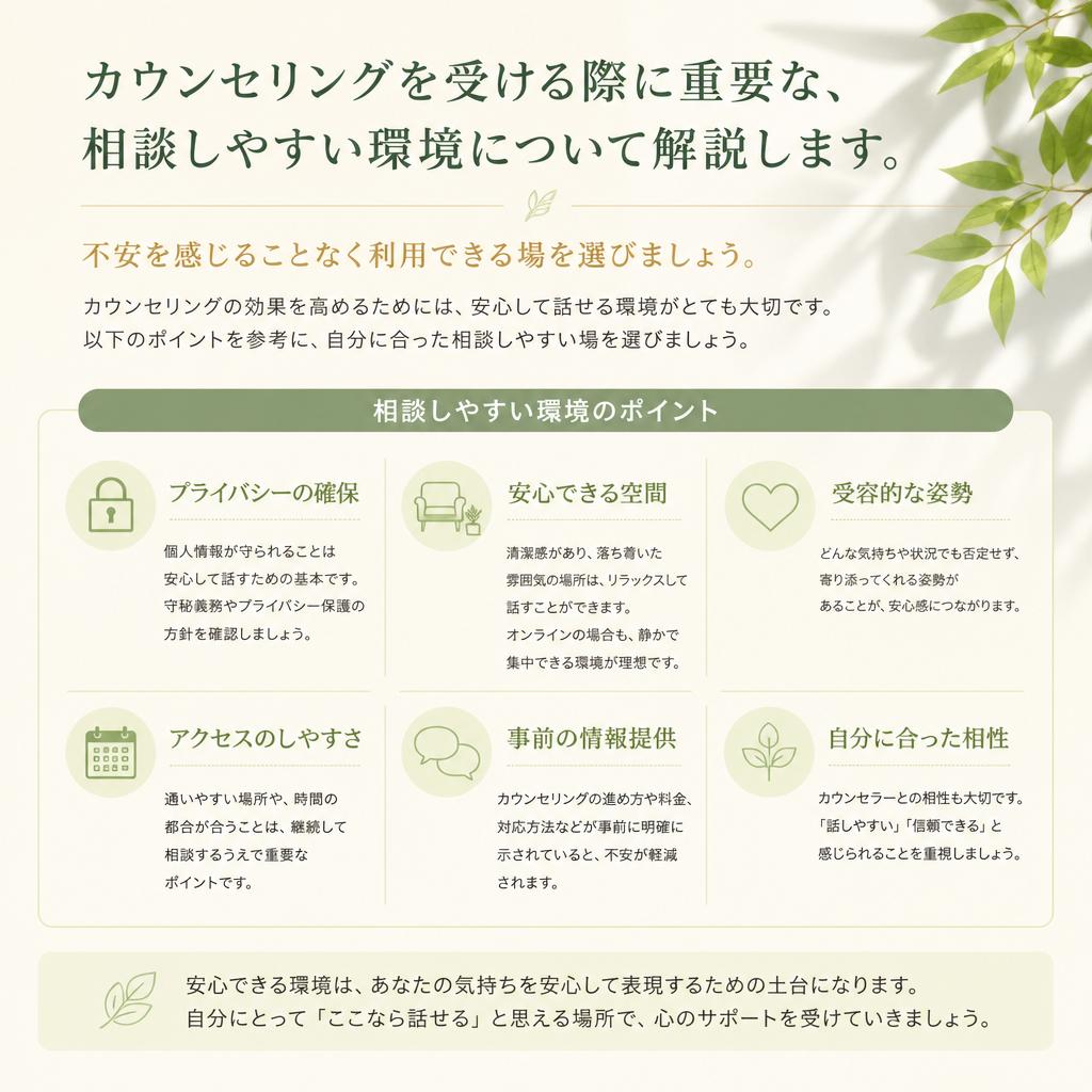 7. 相談しやすい環境を見極める