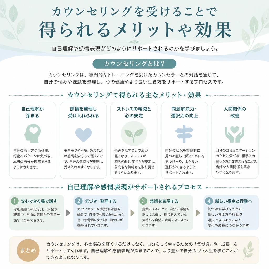 2. カウンセリングのメリットとは？