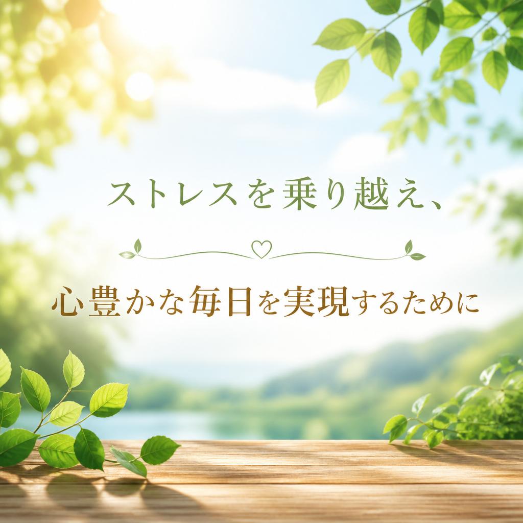 ストレスを乗り越え、心豊かな毎日を実現するために